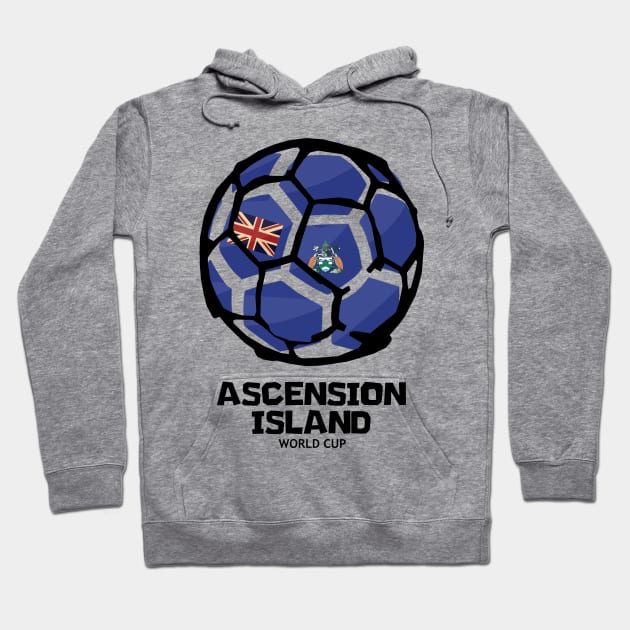 Ascension Island Football Country Flag Hoodie by KewaleeTee